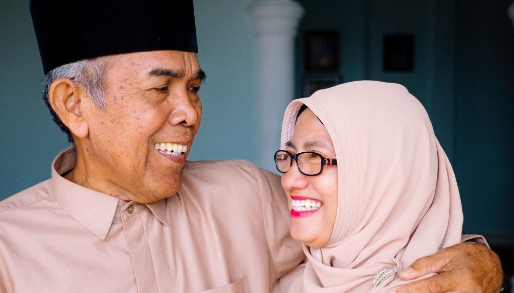 Couple showing happiness